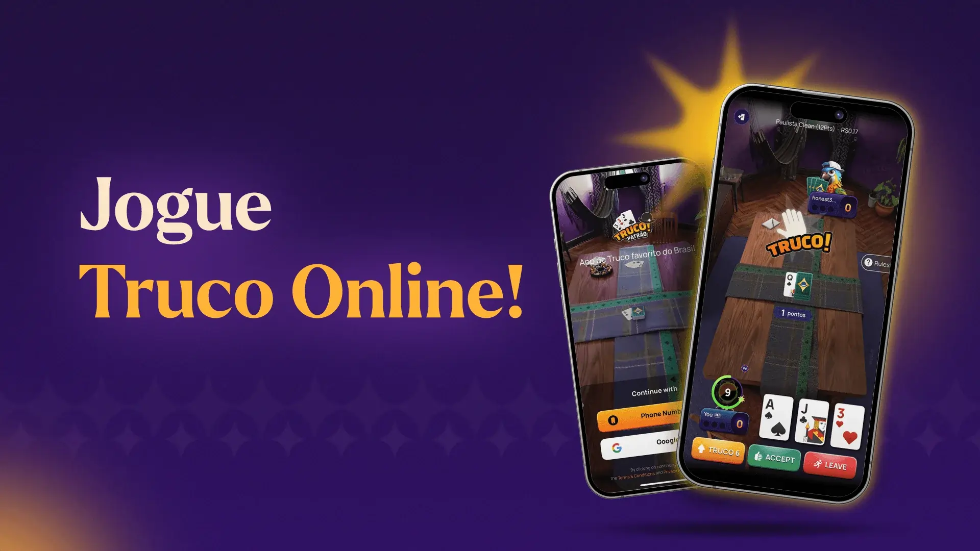 Jogue o jogo de cartas online Truco